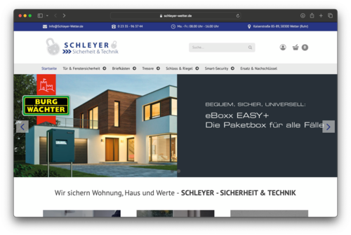 Onlineshop von Schleyer - Sicherheit und Technik